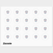 Sticker Rond Licorne Pixel Licorne Puissance Conception Graphiq (Feuille)
