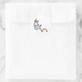 Sticker Rond Licorne poop (Sac)