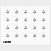 Sticker Rond Licorne Roi Royale (1) (Feuille)