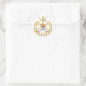 Sticker Rond licorne rose (Sac)