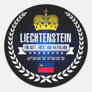 Sticker Rond Liechtenstein