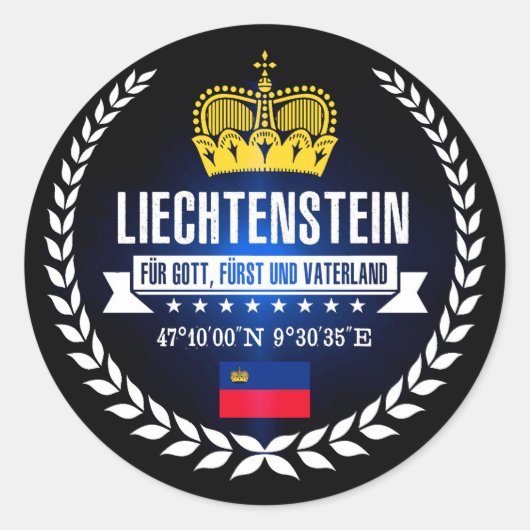 Sticker Rond Liechtenstein (Devant)