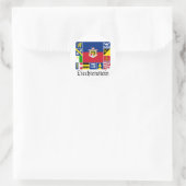 Sticker Rond Liechtenstein et ses drapeaux de la Gemeinde (Sac)