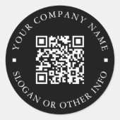 Sticker Rond Lien du site Web Code QR Nom commercial minimal No (Devant)