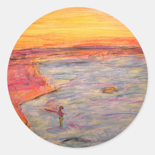 Sticker Rond lier un sur (Devant)