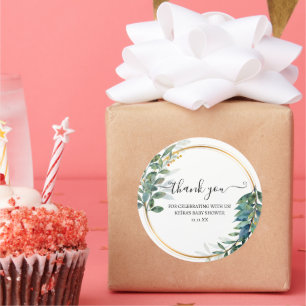 Sticker Rond lierre et fleurs de Merci crayon