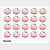 Sticker Rond Lieu dalmate Anniversaire (Feuille)