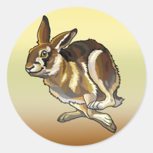 Sticker Rond lièvre