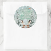 Sticker Rond lièvres des bois vacances d'hiver (Sac)