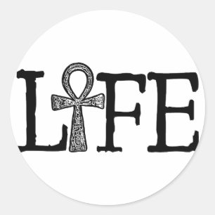 Sticker Rond Life Ankh