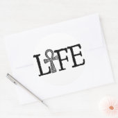 Sticker Rond Life Ankh (Enveloppe)