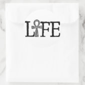 Sticker Rond Life Ankh (Sac)