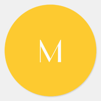 Sticker Rond light honey amber - add monogram 