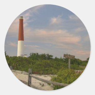 Sticker Rond Light House New Jersey USA