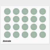 Sticker Rond Light Sage Mariage Adresse de retour Moderne (Feuille)