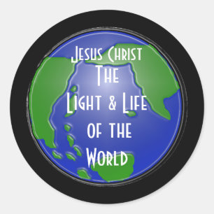 Sticker Rond lightoftheworld, Jésus Christ, La Lumière et la Vi