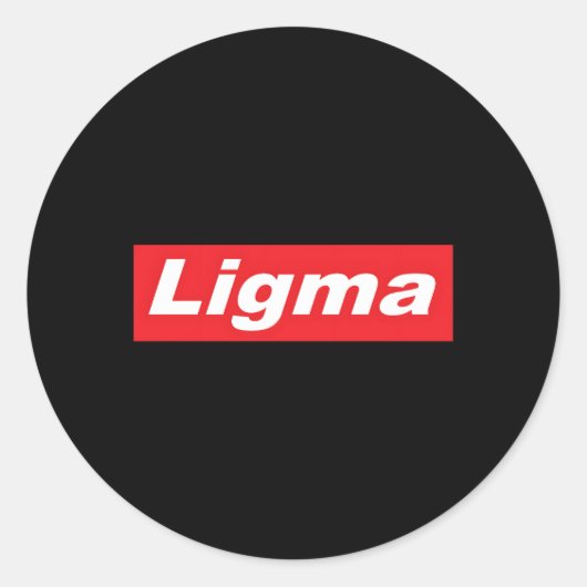 Sticker Rond Ligma Red Box Dank Mèmes (Devant)