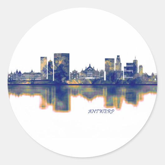 Sticker Rond Ligne aérienne d'Anvers (Devant)