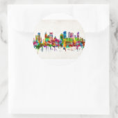 Sticker Rond Ligne aérienne du Massachusetts de Boston (Sac)