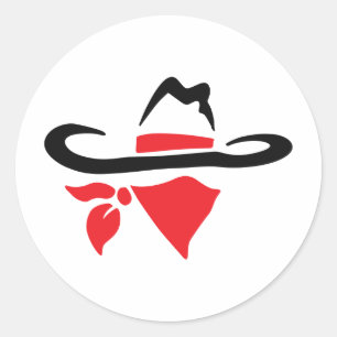 STICKER ROND LIGNE BANDITAIRE