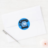 Sticker Rond Ligne bleue (Enveloppe)