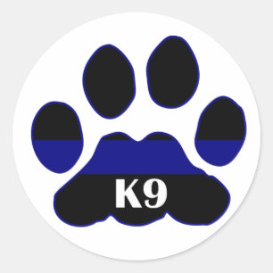 Sticker Rond Ligne bleue K9