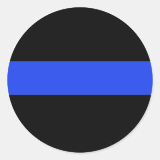 Sticker Rond Ligne bleue mince