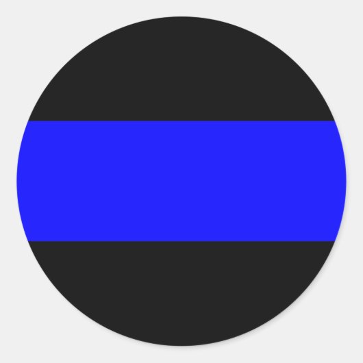 Sticker Rond Ligne Bleue Mince (Devant)