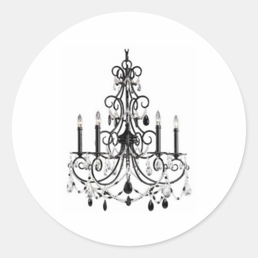 STICKER ROND LIGNE CHANDELIER (Devant)