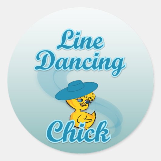 Sticker Rond Ligne Dancing Chic #3 (Devant)
