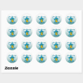 Sticker Rond Ligne Dancing Chic #7 (Feuille)