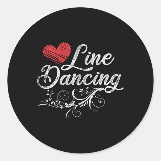 Sticker Rond Ligne Danse Ligne Danse (Devant)