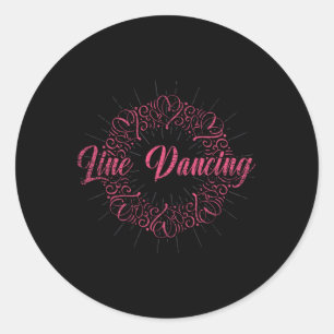 Sticker Rond Ligne Danse Ligne Danse 2