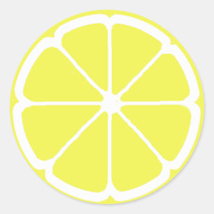 STICKER ROND LIGNE DE LÉMON PAR SHARON SHARPE