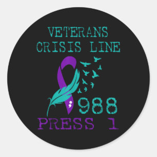 Sticker Rond Ligne d'information sur la prévention du suicide c