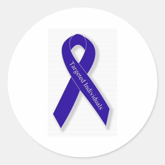 Sticker Rond Ligne du ruban Indigo (Devant)