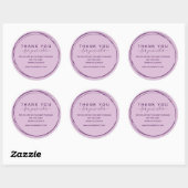 Sticker Rond Ligne Lilac Cercles Merci Pour Commande (Feuille)
