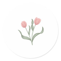 Ligne minimaliste Tulipes rose douce