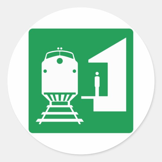 Sticker Rond Ligne routière de la gare (Devant)