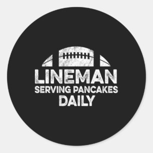 Sticker Rond Ligne Servir Pancakes Daily Football Offensive Lin
