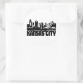 Sticker Rond Ligne Skyline de Kansas City (Sac)