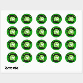 Sticker Rond Ligne téléphonique verte (Feuille)