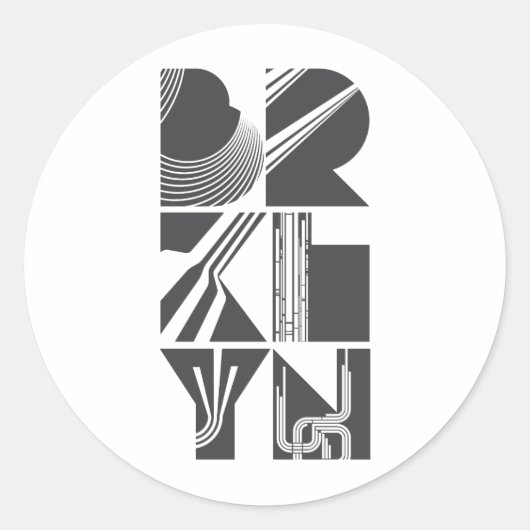 Sticker Rond Lignes Brooklyn (Devant)