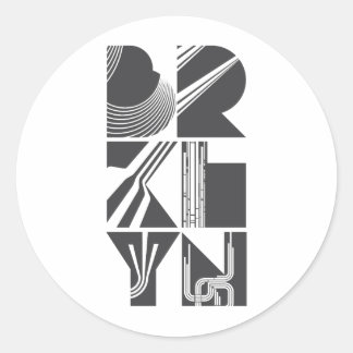 Sticker Rond Lignes Brooklyn