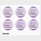 Sticker Rond Lignes convergentes Pilates violets (Feuille)