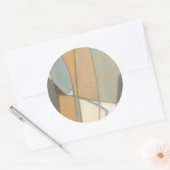 Sticker Rond Lignes courbées et tons de terre coupés (Enveloppe)