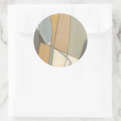 Sticker Rond Lignes courbées et tons de terre coupés (Sac)