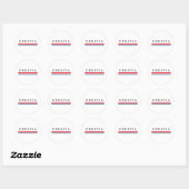 Sticker Rond Lignes de Croatie (Feuille)