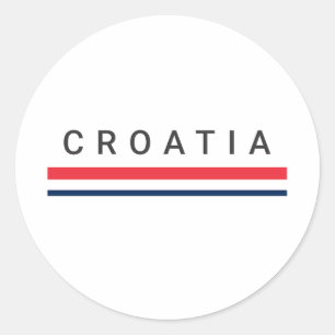 Sticker Rond Lignes de Croatie