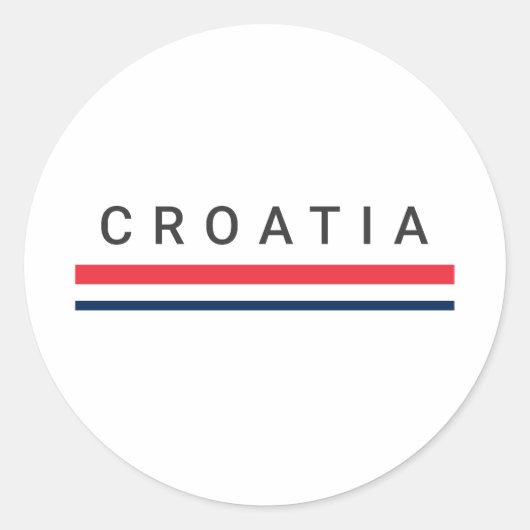 Sticker Rond Lignes de Croatie (Devant)